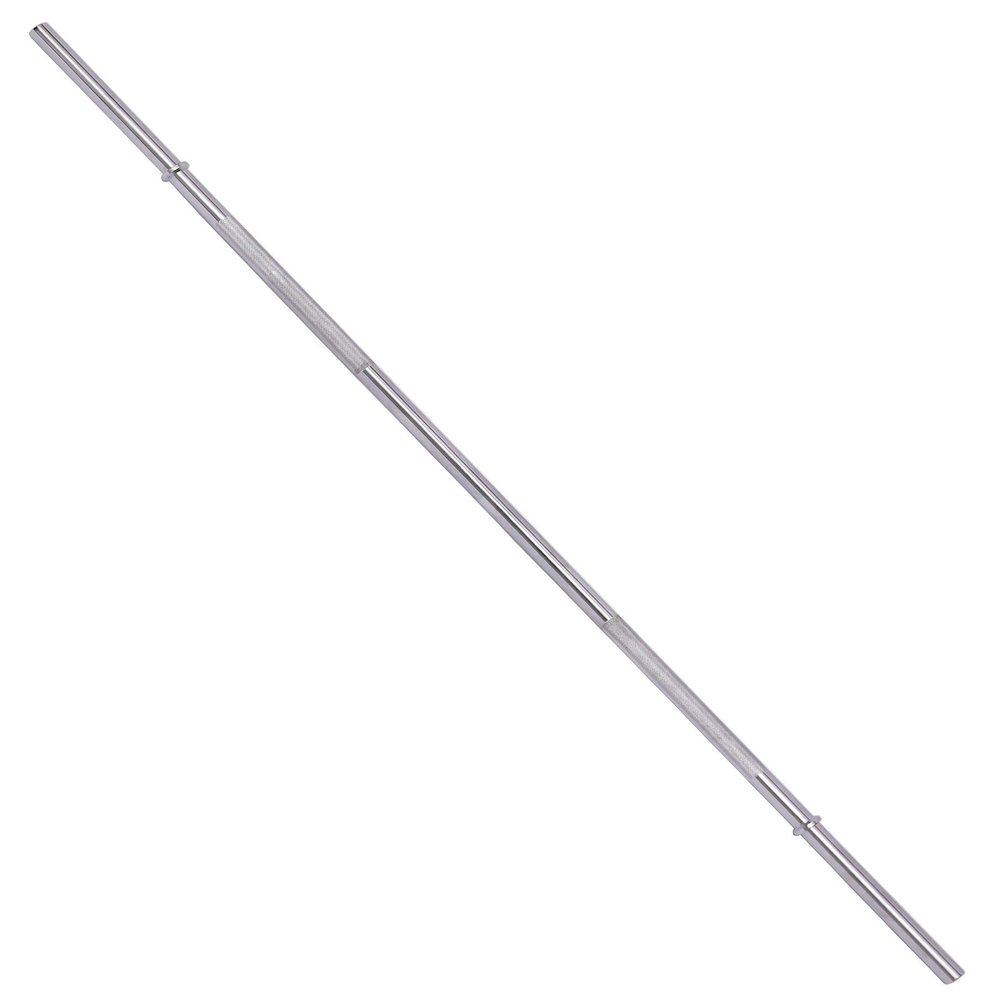 Signature Fitness Olympic Barbell Standard Weightlifting Barbell, Chrome, 1-inch, 6FT
