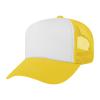 TopTie Kids 5 Panel Trucker Cap Mesh Snapback Hat Foam Front for Boys Girls Aged 3-7 Years Old-Yellow/White view 2