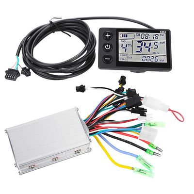 Yunir Brushless Motor Controller, 24V-48V Motor Controller, LCD Display Electric Scooter Brushless Controller Kit(24V/36V 350W)