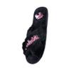 FOCO Women's NCAA College Team Logo Cross Band Soft Plush Furry Cozy Open Toe House Shoes Slippers, Southern Illinois Salukis, Large 9-10 view 2