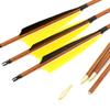 Spine 400 Arrow 28.5 Inch Arrow Target Practice Arrow Hunting Arrow Carbon Arrows Compound Bow Recurve Bow Adult Youth Archery Indoor Outdoor Shooting Bullet Tip 12pc Wood-Like Wooden view 2