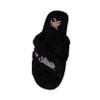 FOCO Women's NCAA College Team Logo Cross Band Soft Plush Furry Cozy Open Toe House Shoes Slippers, Texas State Bobcats, X-Large 11-12 view 2