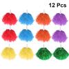 Cheerleading Flower Ball 8/12pcs Cheerleaders Supplies Cheering Poms Cheering Garland Shiny Cheering Balls with Handle Dance Party Decor Club Supplies Waterproof Prom Fancy Cheer (Color : 12pcs) view 2
