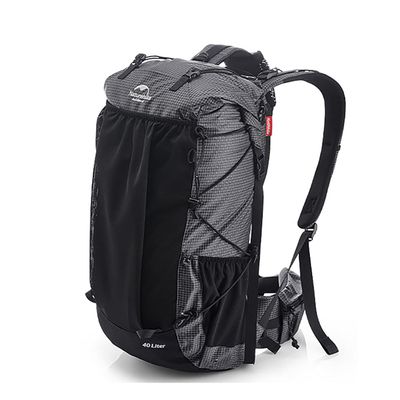 Naturehike Hiking Camping Backpack 45L/65L Lightweight Internal Frame with Rain Cover for Backpacking Outdoor Sports ((40+5) L Black, (40+5) L)