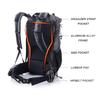 Naturehike Hiking Camping Backpack 45L/65L Lightweight Internal Frame with Rain Cover for Backpacking Outdoor Sports ((40+5) L Black, (40+5) L) view 4