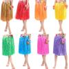 Cheerleading Flower Ball Plastic Hawaiian Costume Fibers Women Grass Skirts Hula Skirt with Flower Ladies Dress Up 10 Colors Cheerleading Waterproof Prom Fancy Cheer (Color : Red) view 2