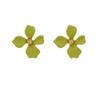 GRACE JUN Enamel Paint Clover Leaf Clip on Earrings No Pierced for Women Party Wedding Charm Ear Clip (Green Clip on) view 1
