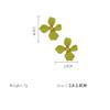 GRACE JUN Enamel Paint Clover Leaf Clip on Earrings No Pierced for Women Party Wedding Charm Ear Clip (Green Clip on) view 2