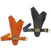 OBTOUTDOOR Archery Fingers Guard Left Hand 2 Finger Glove Protector Gear Recurve Bow Hunting Target (Brown)