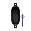 Dan-Fender Heavy Duty Boat Fender 822-F02 - Bumper for Boats (23-30 ft Long) - Strong & Flexible PVC, All Weather Conditions, Universal Fit Boat Accessories for Docking (Black) view 1