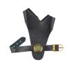 OBTOUTDOOR Archery Fingers Guard Left Hand 2 Finger Glove Protector Gear Recurve Bow Hunting Target (Black) view 2
