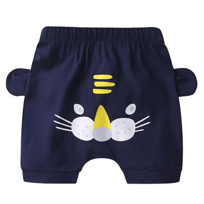Freebily Infant Baby Boys Girls Bloomers Pull-on Shorts Cute Cartoon Print Unisex Summer Short Pants Navy Blue 2-3 Years