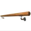 Ballet Barre Single Bar 4 FT Long 2.0" Diameter Chrome, Kids and Adults | Open Bracket Wall Mounted Fixed Height Wooden Ballet Barre Home/Studio Ballet Bar, Dance Bar, Stretch Bar, Dancing/Stretching view 2