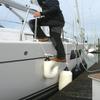 Dan-Fender Fender2Step - Multi-Purpose Boarding Step & Boat Fender - Dual Bumper & Easy-Access Step w/Foot Hole - Yacht, Pontoon & Boat Accessory for Docking (Black) view 3