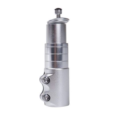 Bicycle Accessories Aluminium Bicycle Riser,Increased Stem Head Up Adapter Fork Extender Handlebar Extension for Mountain Road Bike Bike Parts (Color : Silver)