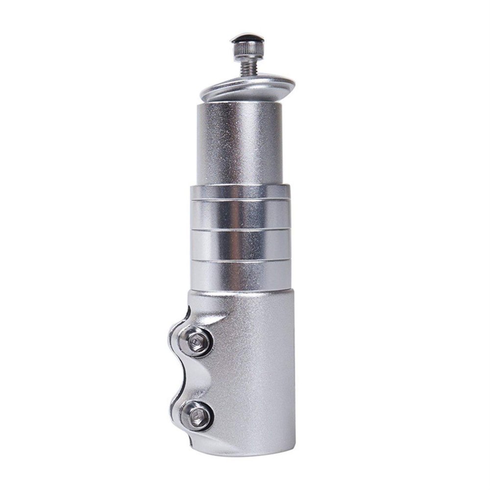 Bicycle Accessories Aluminium Bicycle Riser,Increased Stem Head Up Adapter Fork Extender Handlebar Extension for Mountain Road Bike Bike Parts (Color : Silver)