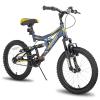 JOYSTAR Contender 20 Inch Kids Bike for Boys & Girls Ages 7-13 Years 20" Mountain Bike with Full Dual-Suspension Steel Frame and 1-Speed Drivetrain with Kickstand Blue view 1