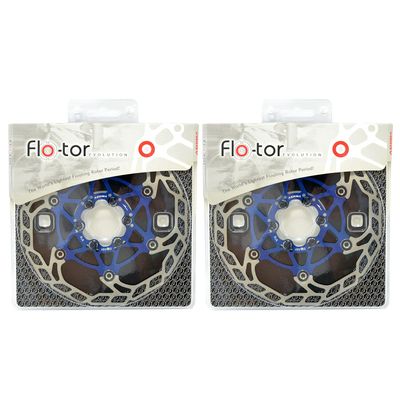 ASHIMA-LTD Flo-Tor ARF-3 Disc Flotor Rotor 6-Bolt, 160mm, 2PCS, Blue, AS2386