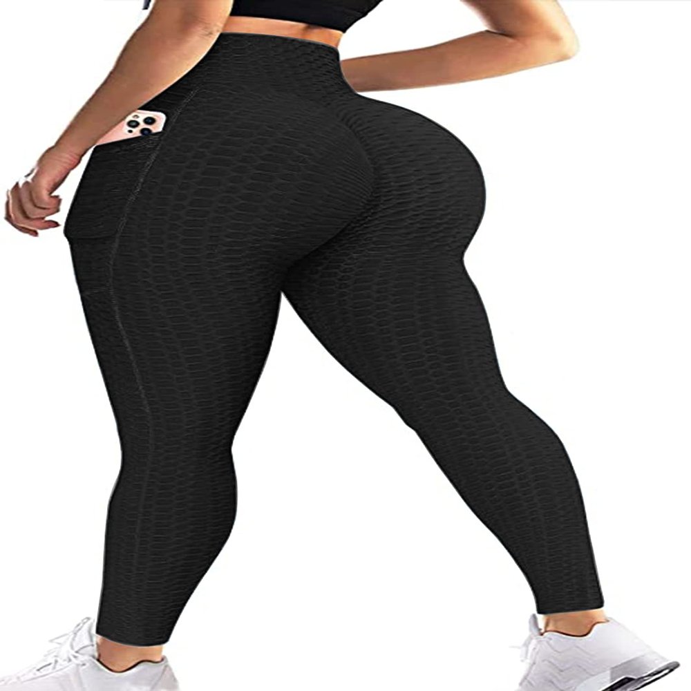 JGS1996 Scrunch Butt Lifting Leggings with Pockets for Women High Waist Peach Lift Compression Leggings Workout Yoga Pants
