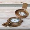 Solid Brass Nautical British Military Prismatic Pocket Compass Vintage view 2