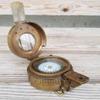 Solid Brass Nautical British Military Prismatic Pocket Compass Vintage view 3