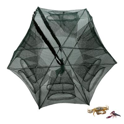 6/12 Holes Minnow Traps for Bait Fish, Fishing Net Trap with Collapsible Cast Net, Crawfish Trap Bait for Catching Small Bait Fish Eels Crab Lobster Minnows Shrimp(12 Holes)