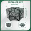 6/12 Holes Minnow Traps for Bait Fish, Fishing Net Trap with Collapsible Cast Net, Crawfish Trap Bait for Catching Small Bait Fish Eels Crab Lobster Minnows Shrimp(12 Holes) view 2