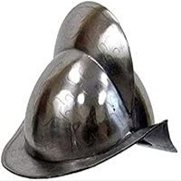 ARTIZANSTORE Armor Spanish Comb Morion Helmet - Metallic - One Size Fit Most
