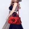 GJGJTER Tote Top-handle Handbags for Women 3D Floral Purse PU Leather Hobo Crossbody Shoulder Bag Satchel-Red view 2