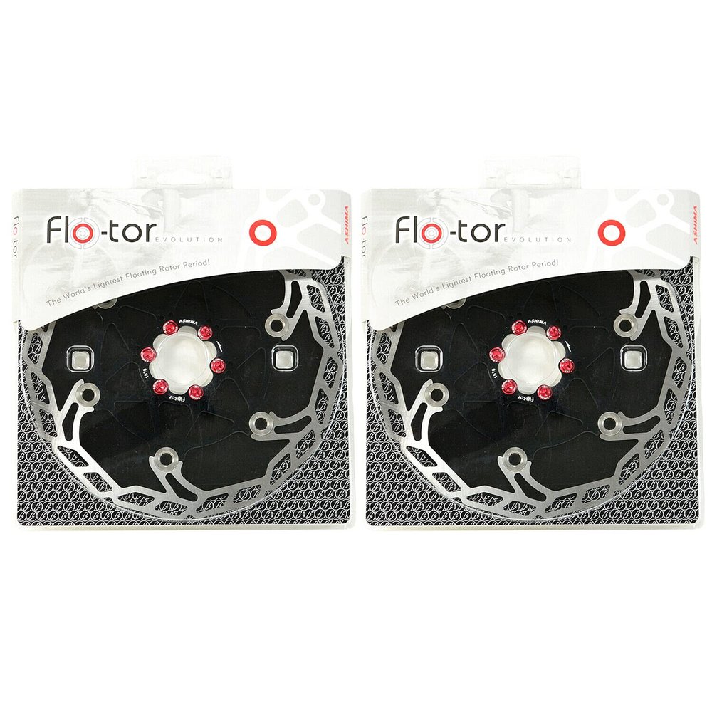 ASHIMA-LTD Flo-Tor ARF-3 Disc Flotor Rotor 6-Bolt, 203mm, 2PCS, Black, AS2359-N
