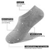 Cozi Foot 10 Pairs Boys Girls No Show Socks Cotton Non Slip Low Cut Socks (Medium, C03-Black/White/Gray) view 4