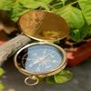 Antique Nautical Brass Directional Lid Pocket Compass Maritime Best Decor view 1