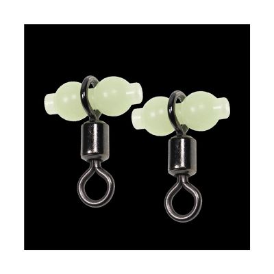 DKEKE 20pcs/50pcs Luminous Cross-line Gourd Rolling Swivels Deep Sea Fishing Accessories Boat Fishing Rigs Connector 4# 2# 2/0 DKEKE (Color : 50pcs Size 2)