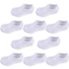 Cozi Foot 10 Pairs Boys Girls No Show Socks Cotton Non Slip Low Cut Socks (Medium, C01-White) view 1