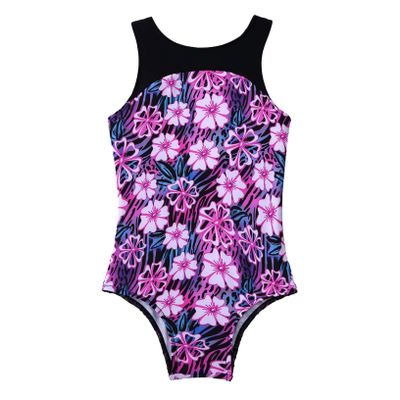 Kaerm Kids Girls One Piece Keyhole Slim Fit Monokini Bathing Suit Criss Cross Swimwear Bodysuit Rose Red 4 Years