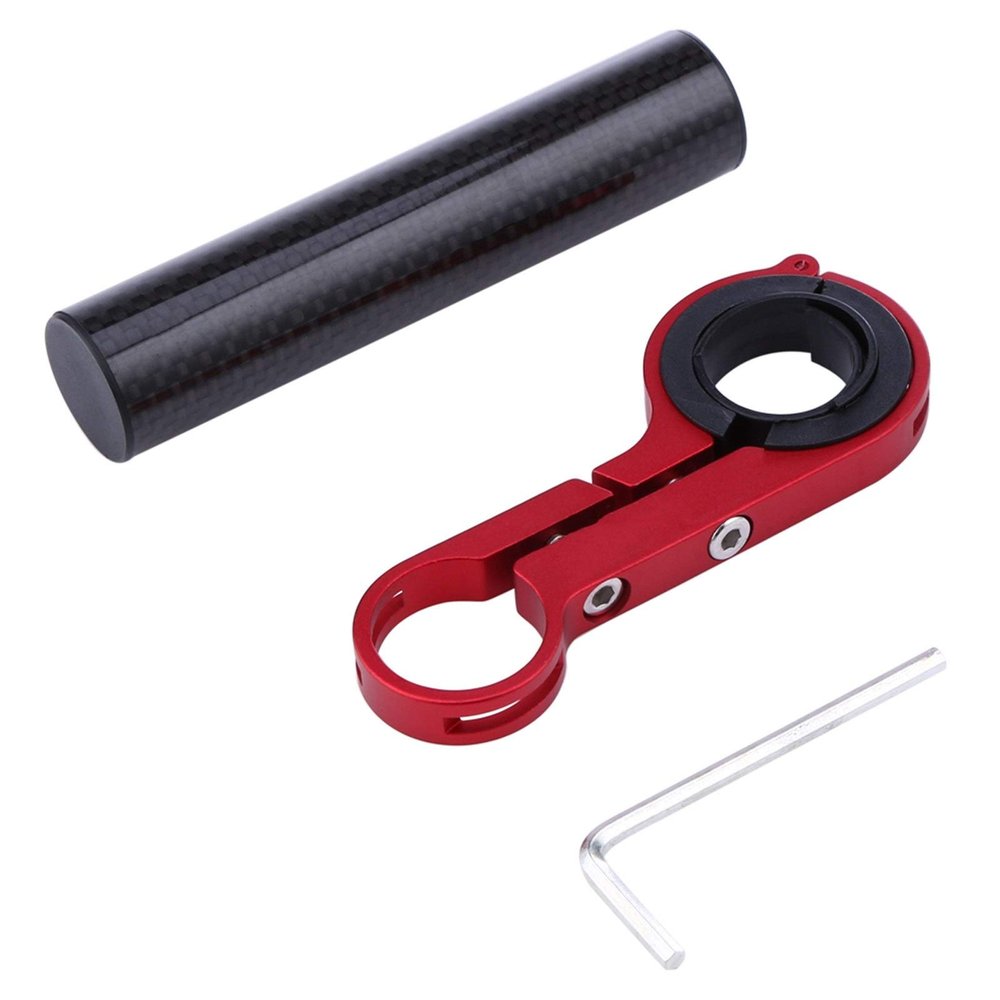 SJHY Bicycle Accessories Handlebar Extender Mount Holder Lamp Bracket 31.8/25mm Flashlight Holder Bike Accessories Bike Parts (Color : Red)