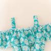 LZCYILANXIULSL Toddler Girl Summer Clothes Baby Ruffles Halter Dresses Boho Dress Beach Sundress Playwear Outfit (4-5T,Daisy Green) view 3