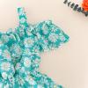 LZCYILANXIULSL Toddler Girl Summer Clothes Baby Ruffles Halter Dresses Boho Dress Beach Sundress Playwear Outfit (4-5T,Daisy Green) view 4