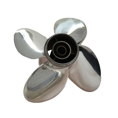 CAPTAIN Propeller Fit Honda Outboard Engine 25hp 30hp 10 Tooth Spline 4 Blade Steel Stainless