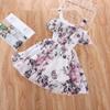Toddler Girl Summer Clothes Baby Ruffles Halter Dresses Boho Dress Beach Sundress Playwear Outfit (4-5T,Floral) view 2