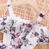 Toddler Girl Summer Clothes Baby Ruffles Halter Dresses Boho Dress Beach Sundress Playwear Outfit (4-5T,Floral) view 3
