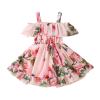 LZCYILANXIULSL Toddler Girl Summer Clothes Baby Ruffles Halter Dresses Boho Dress Beach Sundress Playwear Outfit (4-5T,Pink) view 1