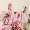 LZCYILANXIULSL Toddler Girl Summer Clothes Baby Ruffles Halter Dresses Boho Dress Beach Sundress Playwear Outfit (4-5T,Pink) view 4