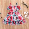 Toddler Girl Summer Clothes Baby Ruffles Halter Dresses Boho Dress Beach Sundress Playwear Outfit (2-3T,Red) view 2