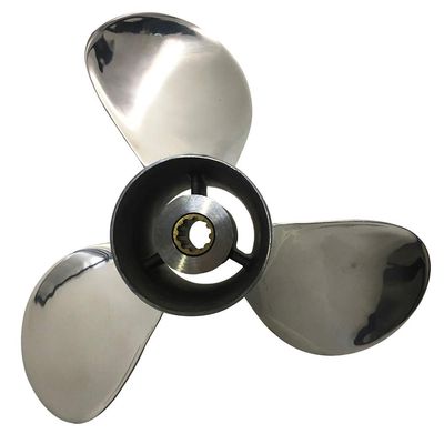 Captain Propeller 9 7/8x11 Fit Honda Outboard Engine 25hp 30hp 10 Tooth Spline 58133-ZV7-011AH Steel Stainless