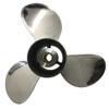 Captain Propeller 9 7/8x11 Fit Honda Outboard Engine 25hp 30hp 10 Tooth Spline 58133-ZV7-011AH Steel Stainless view 1