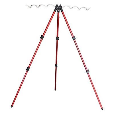 DKEKE Adjustable Tripod Retractable Carp Fishing Rod Pod Stand Holder Fort Fishing Pole Bracket Fishing Rods Tackle Accessories DKEKE (Color : 120cm red)