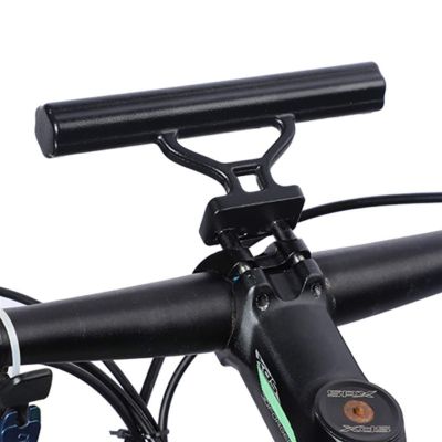 SJHY Bicycle Accessories Bicycle Extension Bracket, Handlebar Flashlight Holder Handle Bar Bicycle Extender Mount Bracket Cycling Extender Bike Parts (Color : Black)