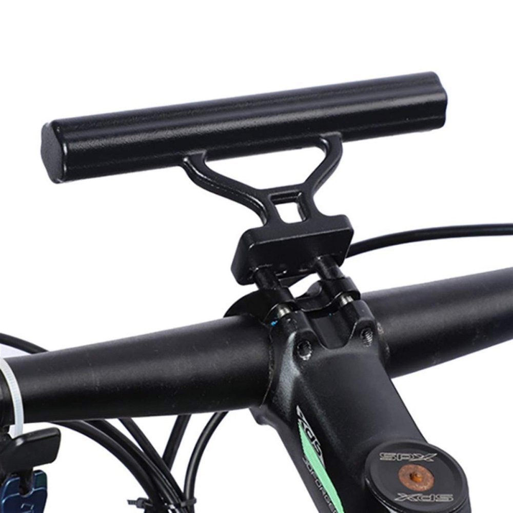 SJHY Bicycle Accessories Bicycle Extension Bracket, Handlebar Flashlight Holder Handle Bar Bicycle Extender Mount Bracket Cycling Extender Bike Parts (Color : Black)