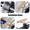 SJHY Bicycle Accessories Bicycle Extension Bracket, Handlebar Flashlight Holder Handle Bar Bicycle Extender Mount Bracket Cycling Extender Bike Parts (Color : Black) view 3